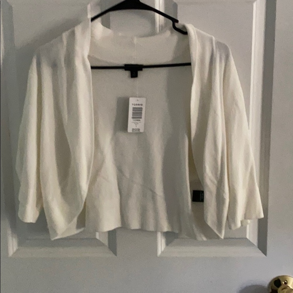 White torrid shrug